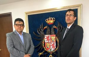 Pablo Cepeda junto a Alexander Herrera, nuevo secretario de Tránsito de Tunja Foto| Prensa Alcaldía Tunja